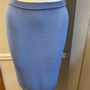 St. John Collection Sky Blue Pencil Skirt